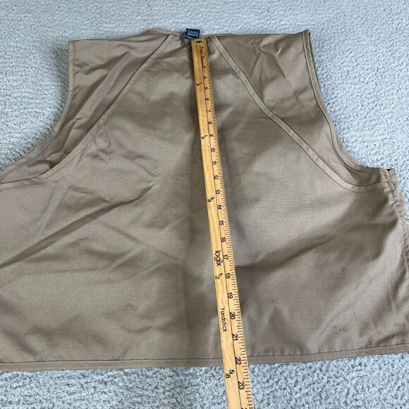 Vintage Columbia Sportswear Fly Fishing Vest Men Large Khaki Beige Tackle FM1010 - Picture 9 of 14